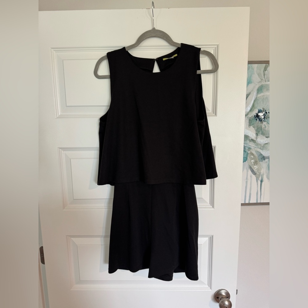 Gianni Bini Black Romper Open Back - Size Large